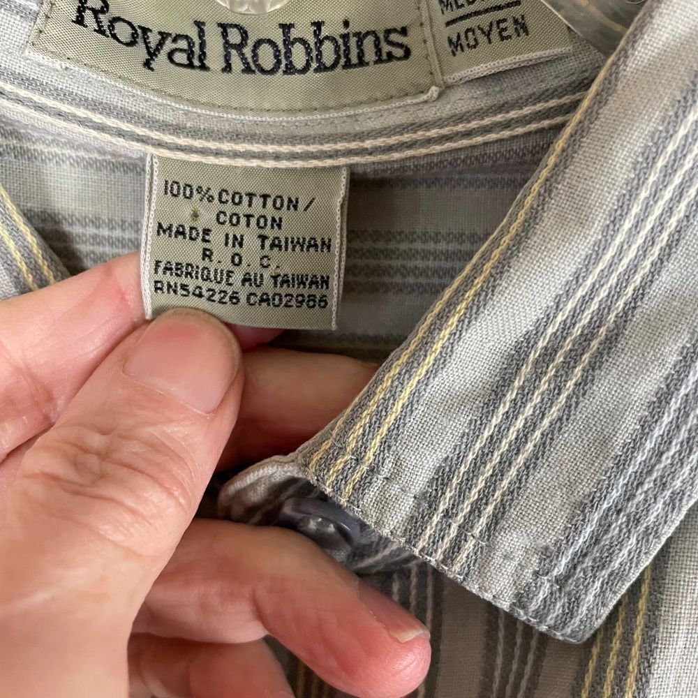 Royal Robbins Striped Long sleeve Button Front Shirt size Medium - Picture 3 of 9